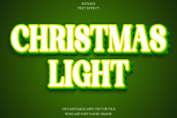Christmas Light Editable Text Effect Emboss Gradient Style
