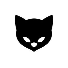 cute cat face logo design
