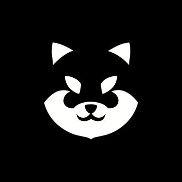 cute cat face logo design