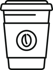 Coffee to go cup icon outline vector. Person drink high palpitating. Event impact