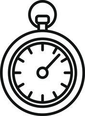 Palpitating stopwatch icon outline vector. Person sick heart effect. Aged body