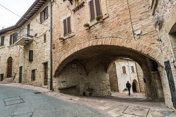 Fototapeta na wymiar Medieval town of Assisi, Italy