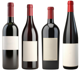 色々な赤ワインボトルのセット.generative AI