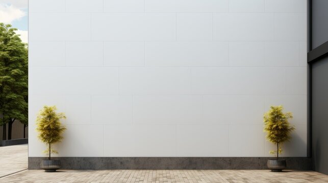 plain white wall. free space for logo mockup or other information