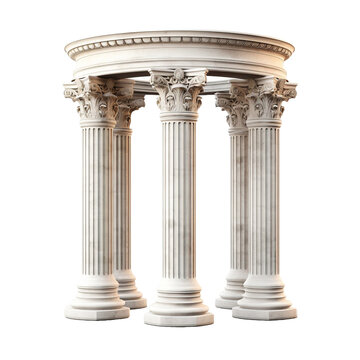 recommend clip art: Greek column arc with a classic double color scheme isolated on transparent background