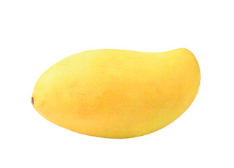 Ripe yellow mango on transparent png