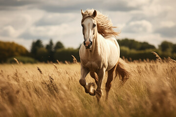 Obraz na płótnie Canvas Animal stallion equine farm nature summer horses beauty gallop equestrian wild