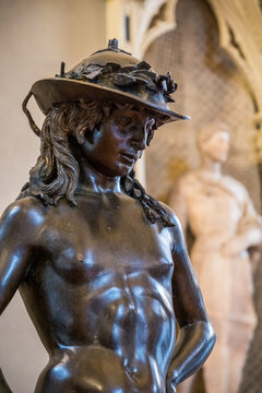 Statue of David by Donatello in Florence, Italy