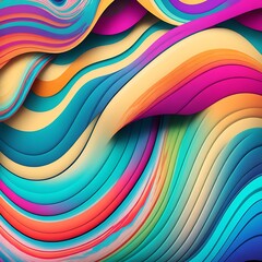 Abstract background. Colorful twisted shapes in motion, AI Generated