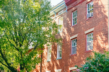 Fototapeta premium 古いレンガの美しい町並み