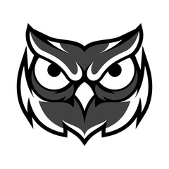 Obraz premium Owl Head Vector Logo Design Template