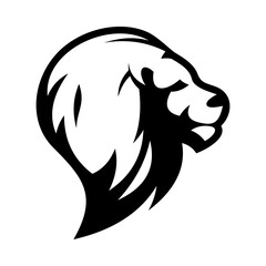 Lion Head Vector Logo Design Template