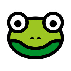 Frog Head Vector Logo Design Template