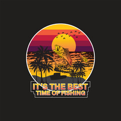 papa fishing typography t-shirt design