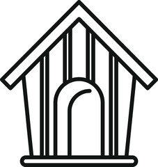 Home dwelling creature icon outline vector. Dog kennel. Outdoor space