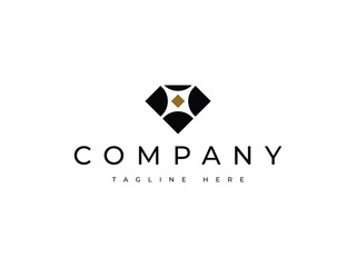 Fototapeta premium luxury diamond jewelry logo design