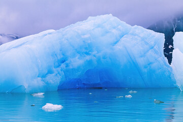 Glacier ice floating on the coast of Svalbard © Lars Johansson