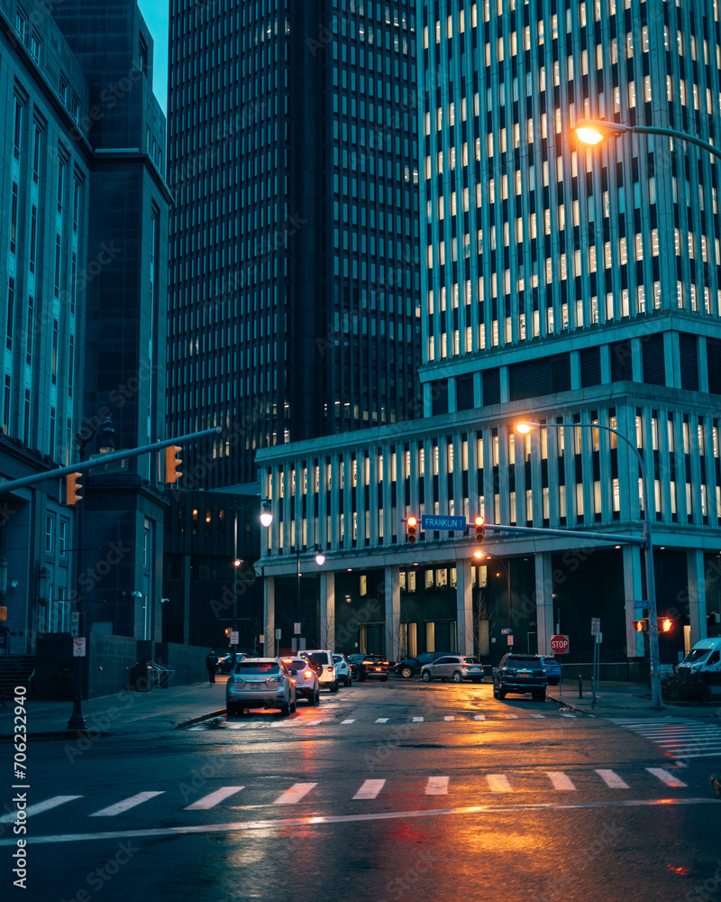 Canvas Prints Scene with modern buildings in downtown Buffalo, New York