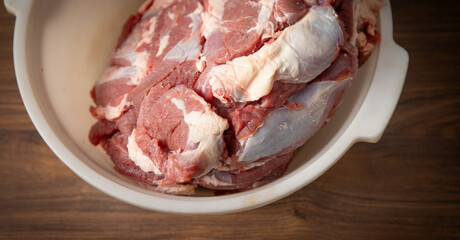 Fresh raw beef meat.