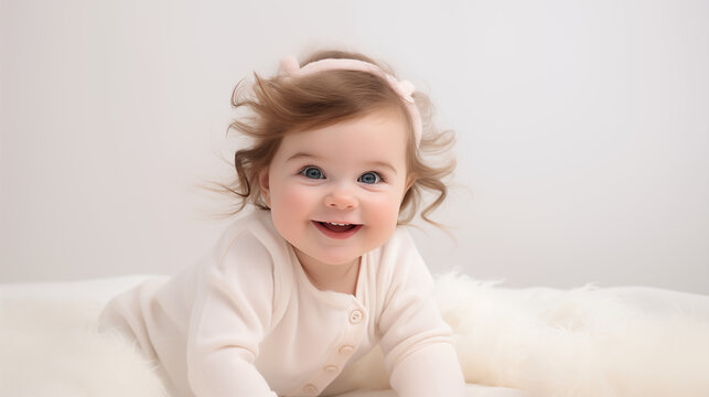 Photo of cute baby smiling