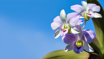 Orchid flowering, with copy space