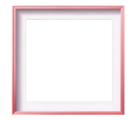 pink picture frame, pink frame with isolated background, watercolor pink picture frame with isolated background.