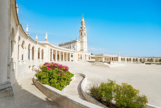 Fatima Sanctuary in Portugal,  - Our Lady of F&aacute;tima marian shrine square.