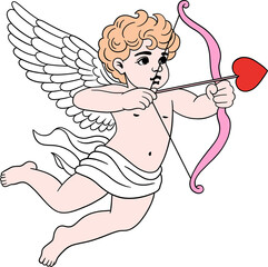 cupid with bow and arrow