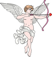 cupid with bow and arrow