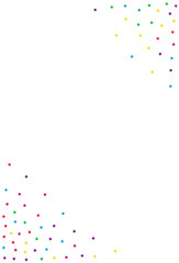 Rainbow Splash Carnival Vector White Background.