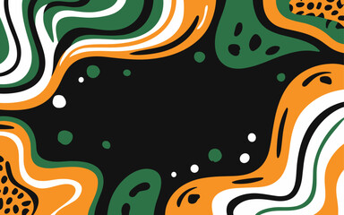 Obraz premium Abstract background poster. Good for fashion fabrics, postcards, email header, wallpaper, banner, events, covers, advertising, and more. St. Patrick's Day background.