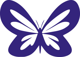 Butterfly silhouette logo vector illustration. Butterfly symbol shape decorative design elements