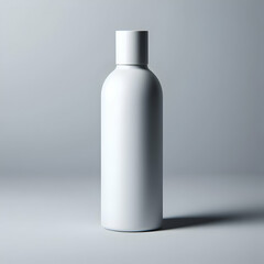 3D illustration Rendering Aluminium Bottle on White Background Black Grey White
