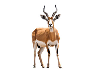 Naklejka na ściany i meble a brown and white animal with horns