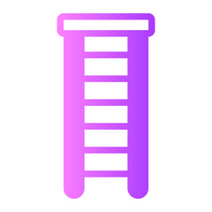 step ladder gradient icon