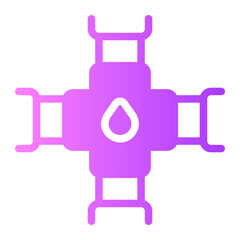Obraz premium water pipe gradient icon