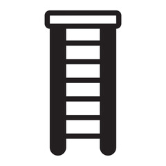 step ladder glyph icon