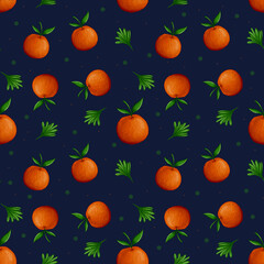 seamless pattern with oranges