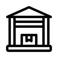 warehouse line icon
