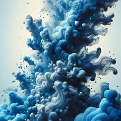 Fototapeta na wymiar Fluid Liquid Blue Smoke Background