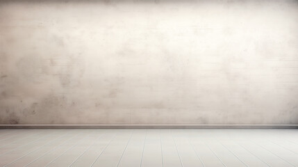 Fototapeta premium Empty beautiful background with interior for advertising and presentation design. Image for selling goods on marketplaces. Minimalistic light wall and floor. Falling light from windows.