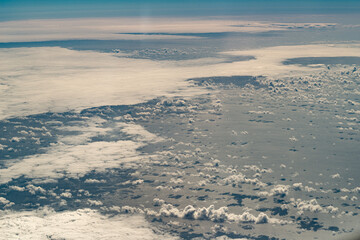 The view from the airplane window is a wonderful way to travel and relax