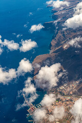 The view from the airplane window is a wonderful way to travel and relax