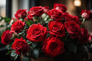 Naklejka premium bunch of red roses