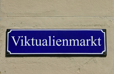 Obraz premium Emailleschild Viktualienmarkt