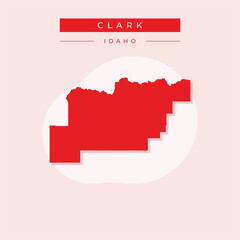 Vector illustration vector of Clark map Idaho