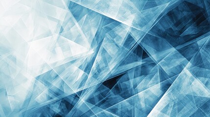 Modern abstract design of a blue background made of white material in the form of rhombuses