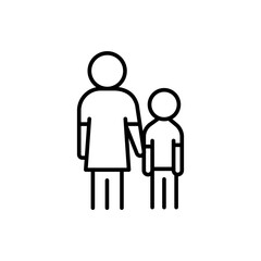 Mother outline icons, minimalist vector illustration ,simple transparent graphic element .Isolated on white background