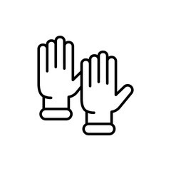 Raise hand outline icons, minimalist vector illustration ,simple transparent graphic element .Isolated on white background