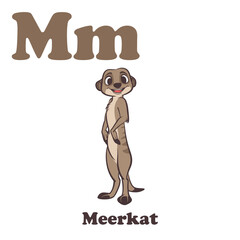 Meerkat Alphabet Cartoon Character For Kids